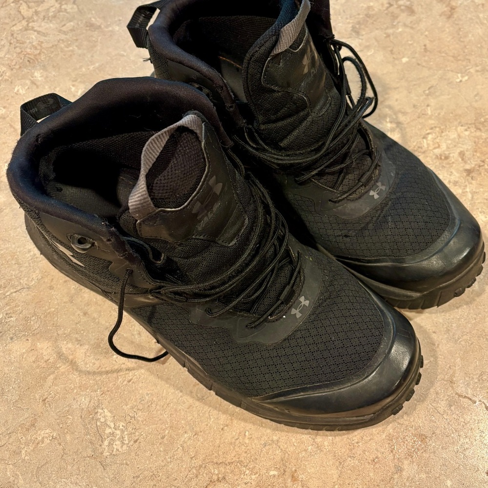 Under Armour Men's Black and Gray Tactical Work Boots